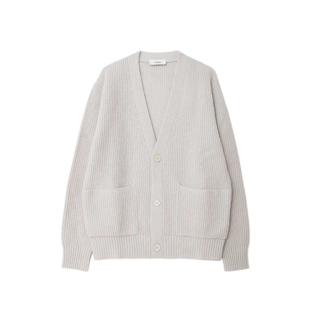 Lardini Men Ribbed Cardigan With Patch Pockets